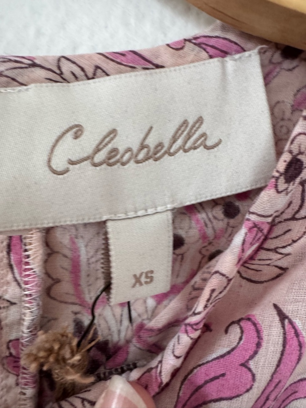 NWT CLEOBELLA Magdalena Vintage Rose Pink Mini Dress Size Small Organic Cotton - Picture 3 of 8